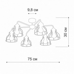 Люстра на штанге Vitaluce V3102 V3102-0/6PL в Талице - talica.ok-mebel.com | фото 2
