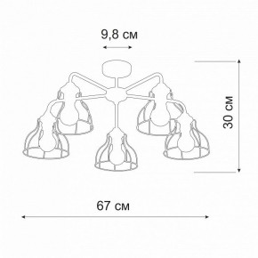Люстра на штанге Vitaluce V3102 V3102-1/5PL в Талице - talica.ok-mebel.com | фото 2
