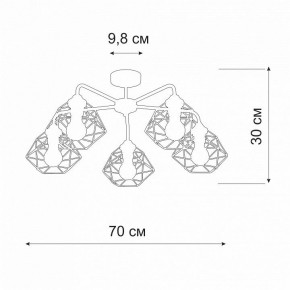 Люстра на штанге Vitaluce V4258 V4258-0/5PL в Талице - talica.ok-mebel.com | фото 2