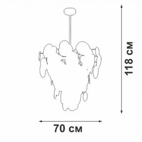 Люстра на штанге Vitaluce V5802 V5802-8/8PL в Талице - talica.ok-mebel.com | фото 3