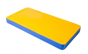Мат гимнастический 1х0,5х0,08м цв. синий-желтый в Талице - talica.ok-mebel.com | фото 1