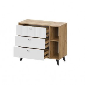 МИЛАН Гостиная (Дуб Золотой/Белый Матовый) модульная в Талице - talica.ok-mebel.com | фото 17