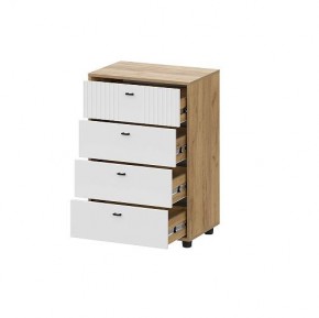 МИЛАН Гостиная (Дуб Золотой/Белый Матовый) модульная в Талице - talica.ok-mebel.com | фото 19