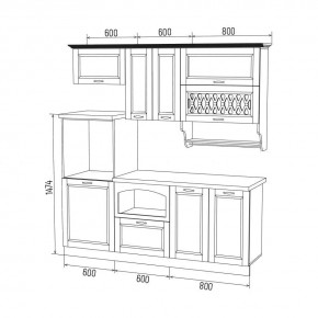 МИЛАНО Кухонный гарнитур 2,0 м Компоновка №3 в Талице - talica.ok-mebel.com | фото 6