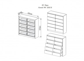 МОРИ МК 1200.10 Комод (графит) в Талице - talica.ok-mebel.com | фото 3
