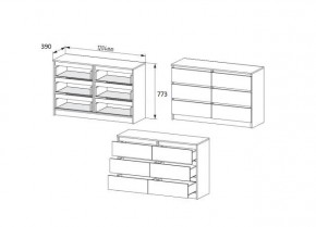 МОРИ МК 1206 (МК1200.6) Комод (графит) в Талице - talica.ok-mebel.com | фото 2