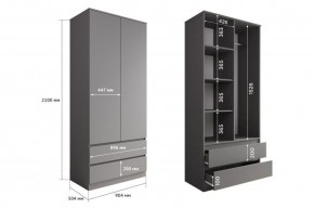 МОРИ МШ 900.2 Шкаф (графит) в Талице - talica.ok-mebel.com | фото 2