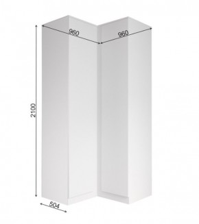 МОРИ МШУ 960.1 Шкаф угловой (белый) в Талице - talica.ok-mebel.com | фото 2