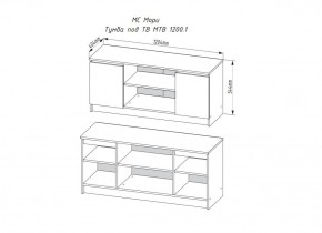 МОРИ МТВ 1200.1 Тумба под ТВ (графит) в Талице - talica.ok-mebel.com | фото 3