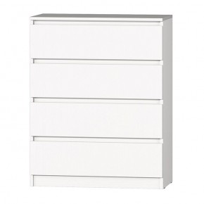 МС "Хилтон" Комод №1 800 (4 ящ.) белый текстурный в Талице - talica.ok-mebel.com | фото 2