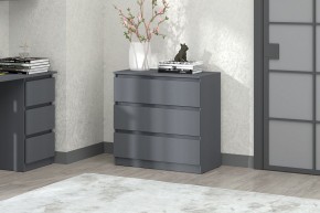 МС "Хилтон" Комод №2 800 (3 ящ.) графит в Талице - talica.ok-mebel.com | фото