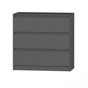 МС "Хилтон" Комод №2 800 (3 ящ.) графит в Талице - talica.ok-mebel.com | фото 2