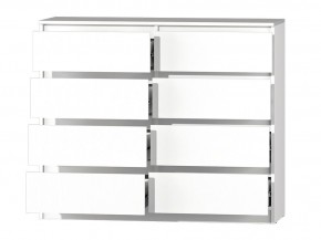 МС "Хилтон" Комод №3 1200 (8 ящ.) белый текстурный в Талице - talica.ok-mebel.com | фото 3