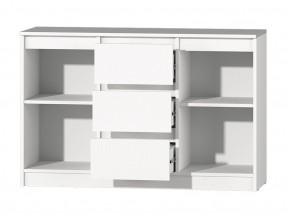 МС "Хилтон" Комод №4 1200 (белый текстурный) в Талице - talica.ok-mebel.com | фото 3