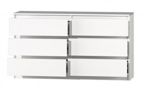 МС "Хилтон" Комод №5 1400 (6 ящ.) белый текстурный в Талице - talica.ok-mebel.com | фото 3