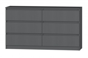 МС "Хилтон" Комод №5 1400 (6 ящ.) графит в Талице - talica.ok-mebel.com | фото 2