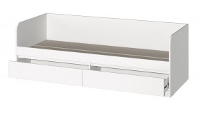 МС "Хилтон" Кровать 0,8 (Белый текстурный) в Талице - talica.ok-mebel.com | фото 2