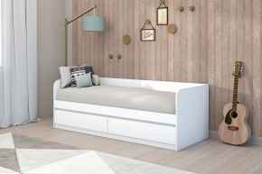 МС "Хилтон" Кровать 0,8 (Белый текстурный) в Талице - talica.ok-mebel.com | фото 3