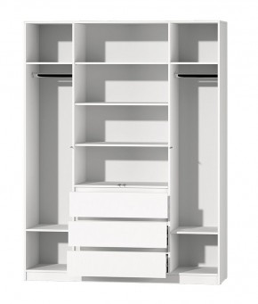 МС "Хилтон" Шкаф №1 1600 (Белый текстурный) в Талице - talica.ok-mebel.com | фото 3
