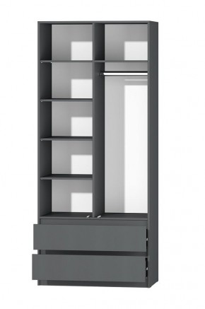 МС "Хилтон" Шкаф №3 900 (Графит) в Талице - talica.ok-mebel.com | фото 3