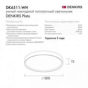 Накладной светильник Denkirs PLATO DK6511-WH/1 в Талице - talica.ok-mebel.com | фото 10