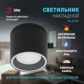 Накладной светильник Эра WL40 BK Б0054414 в Талице - talica.ok-mebel.com | фото 2