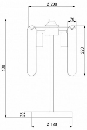 Настольная лампа декоративная Eurosvet Claire 01170/3 золото в Талице - talica.ok-mebel.com | фото 3