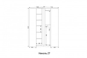 НИКОЛЬ 27 Шкаф угловой в Талице - talica.ok-mebel.com | фото 2