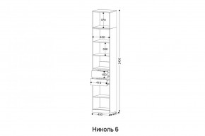 НИКОЛЬ 6 Пенал в Талице - talica.ok-mebel.com | фото 2