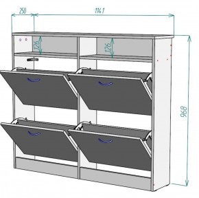 Обувница W15 в Талице - talica.ok-mebel.com | фото 2