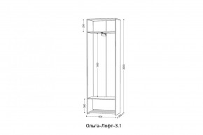 ОЛЬГА-ЛОФТ 3.1 Шкаф 2-х створчатый с зеркалом в Талице - talica.ok-mebel.com | фото 3