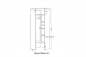 ОЛЬГА-МИЛК 9.1 Шкаф угловой без зеркала в Талице - talica.ok-mebel.com | фото 2