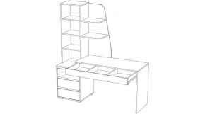 ПИФАГОР Стол компьютерный (дуб вотан/кашемир) в Талице - talica.ok-mebel.com | фото 3