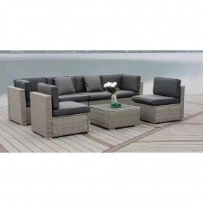 Плетеный модульный комплект YR822C Grey (подушка серая) в Талице - talica.ok-mebel.com | фото 3
