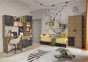 Подростковая Хогвартс (Дуб Вотан/Обсидиан) в Талице - talica.ok-mebel.com | фото 10