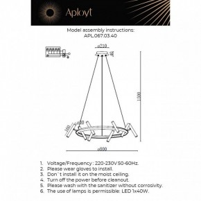 Подвесная люстра Aployt Honor APL.067.03.40 в Талице - talica.ok-mebel.com | фото 12