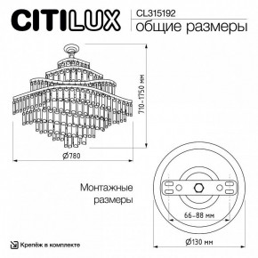 Подвесная люстра Citilux Naiad CL315192 в Талице - talica.ok-mebel.com | фото 6