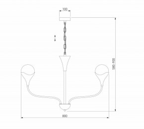 Подвесная люстра Eurosvet Calyx 60169/6 никель в Талице - talica.ok-mebel.com | фото 3
