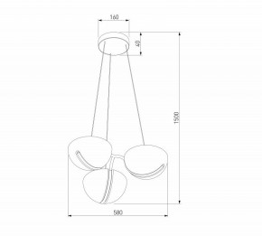 Подвесная люстра Eurosvet Emisfero 50083/3 LED золото в Талице - talica.ok-mebel.com | фото 6