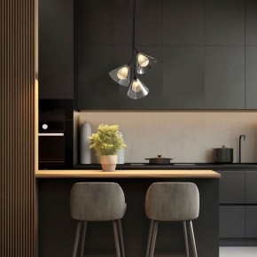 Подвесная люстра Eurosvet Enigma 70161/3 черный в Талице - talica.ok-mebel.com | фото 3