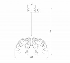 Подвесная люстра Eurosvet Ragno 90034/10 LED черный в Талице - talica.ok-mebel.com | фото 5