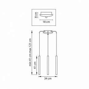 Подвесная люстра Lightstar Tubo L3T747247 в Талице - talica.ok-mebel.com | фото 3