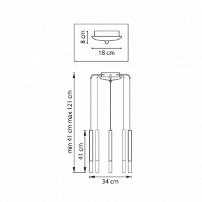 Подвесная люстра Lightstar Tubo L5T747133 в Талице - talica.ok-mebel.com | фото 3