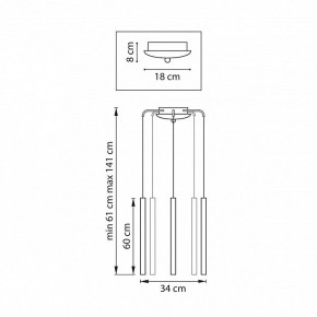 Подвесная люстра Lightstar Tubo L5T747337 в Талице - talica.ok-mebel.com | фото 3