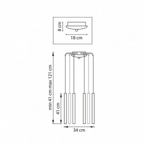 Подвесная люстра Lightstar Tubo L8T747247 в Талице - talica.ok-mebel.com | фото 3