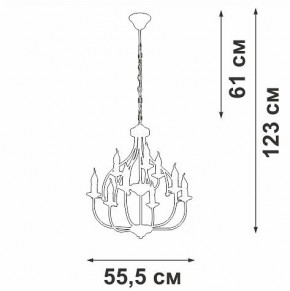 Подвесная люстра Vitaluce V1863 V1863-8/9 в Талице - talica.ok-mebel.com | фото 3