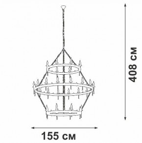 Подвесная люстра Vitaluce V1872 V1872-7/16+8+8 в Талице - talica.ok-mebel.com | фото 3