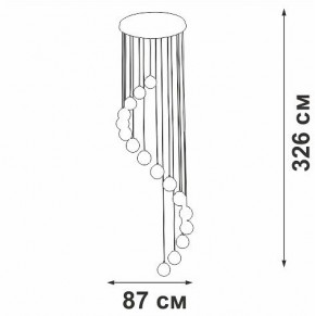 Подвесная люстра Vitaluce V2893 V2893-9/16S в Талице - talica.ok-mebel.com | фото 4