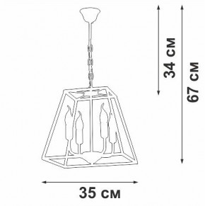 Подвесная люстра Vitaluce V4237 V4237-0/4 в Талице - talica.ok-mebel.com | фото 3