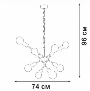 Подвесная люстра Vitaluce V4750 V4750-1/8 в Талице - talica.ok-mebel.com | фото 2